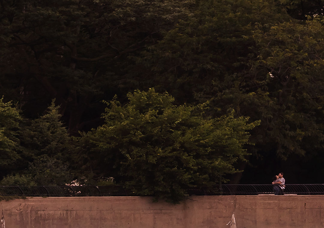 Close up of A very high resolution cityscape VAST photo of the midtown Manhattan city skyline and East River during a beautiful sunset in New York City; created by Dan Piech